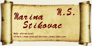 Marina Štikovac vizit kartica